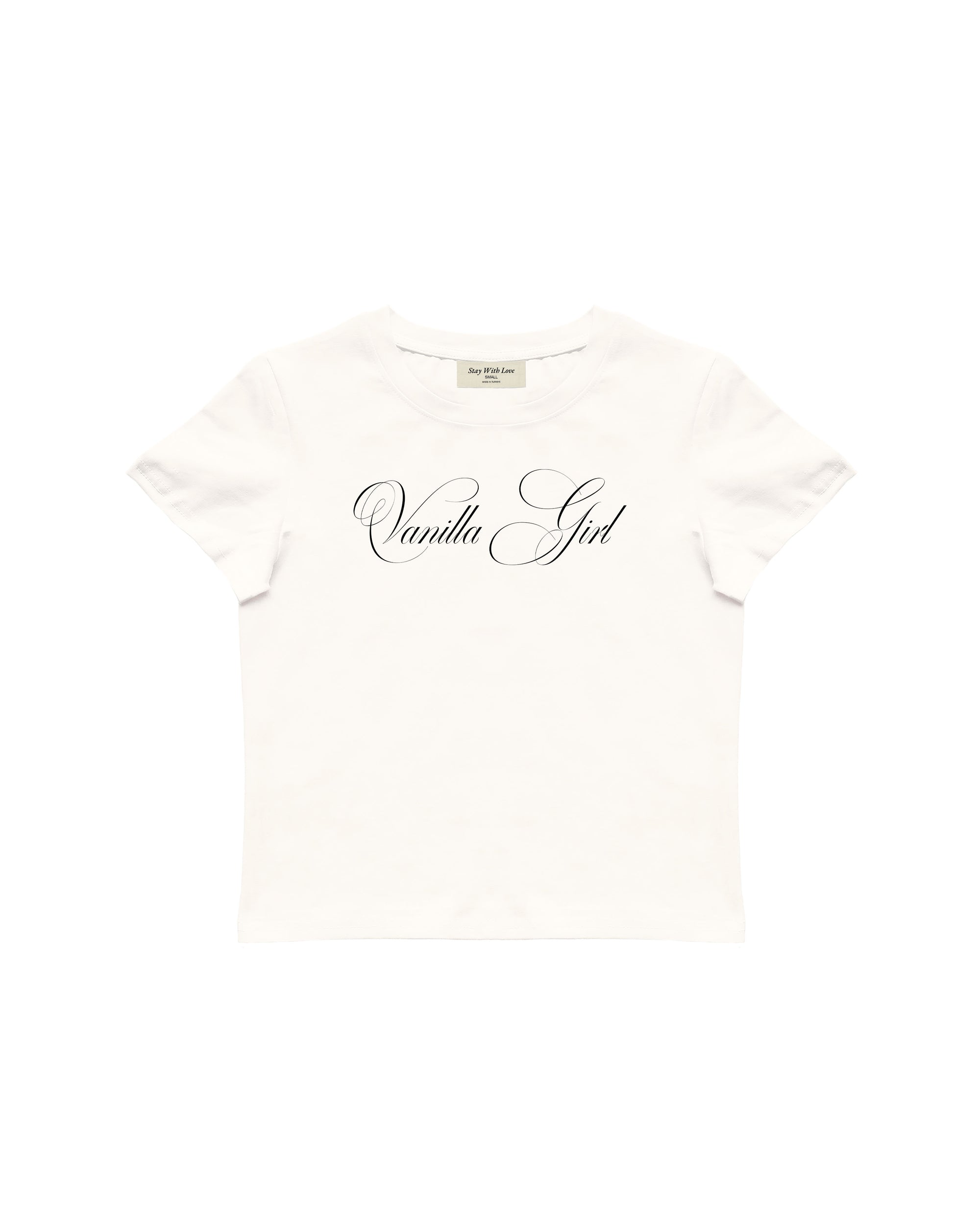 VANILLA GIRL BABY TEE - L EKRU