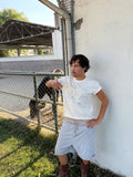 Le Club Du Soleil T-Shirt - Ekru - Boxy Fit - Lethe Studios