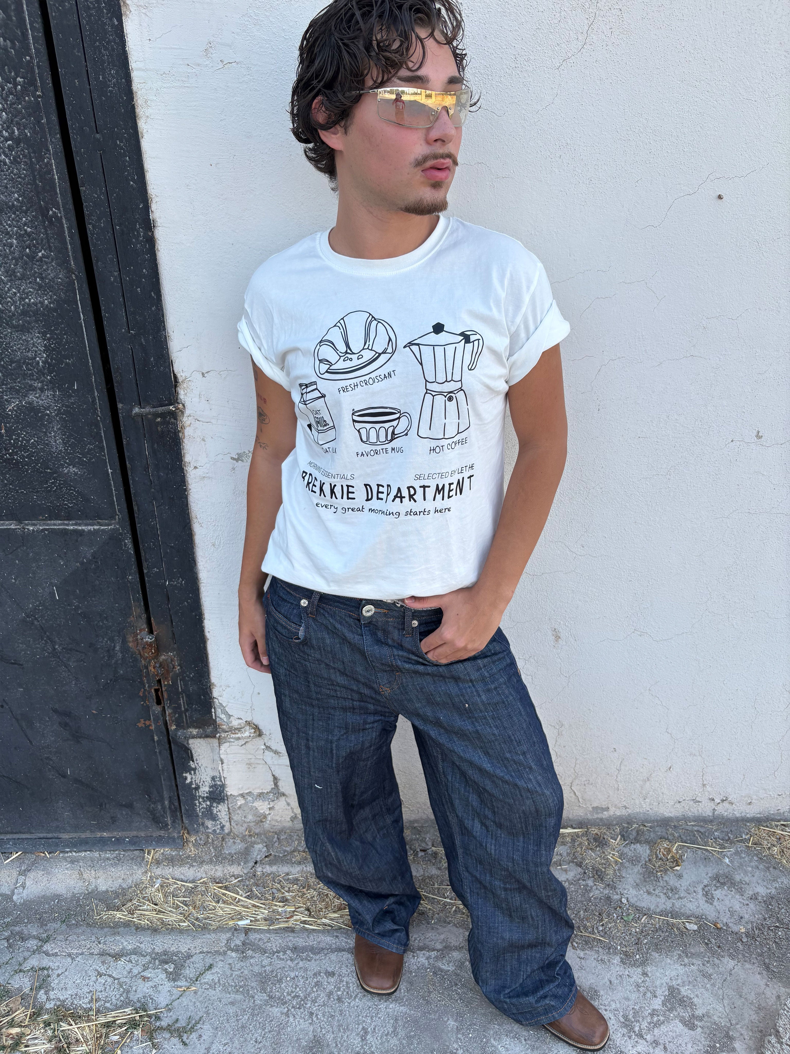 Brekkie Department T-Shirt - Ekru - Boxy Fit - Lethe Studios