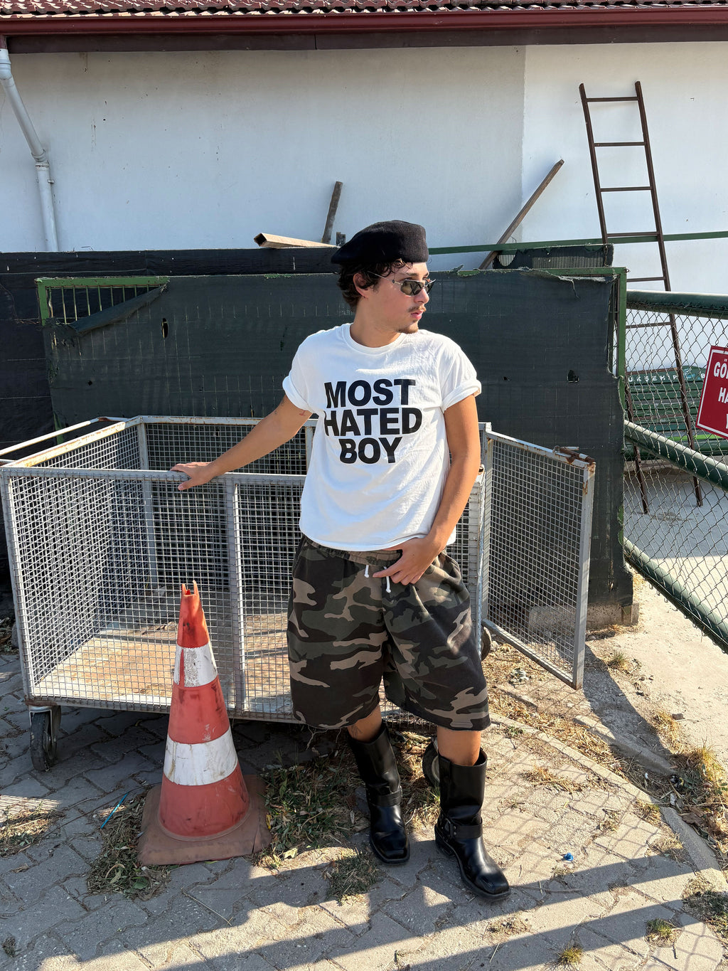 Most Hated Boy T-Shirt - Ekru - Boxy Fit - Lethe Studios