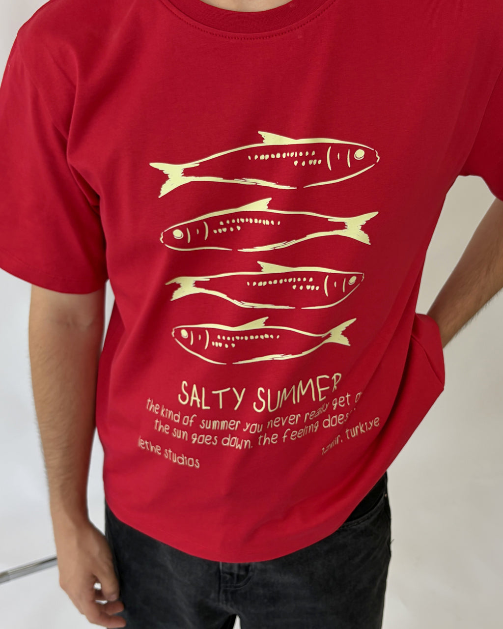 SALTY SUMMER T-SHIRT - Ekru - Boxy Fit - Lethe Studios
