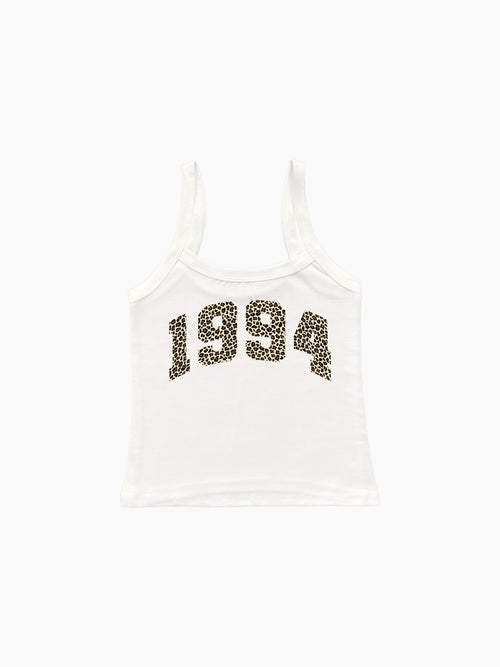 1994 - Leopard Askılı Bluz - Ekru - Askılı Bluz - Lethe Studios