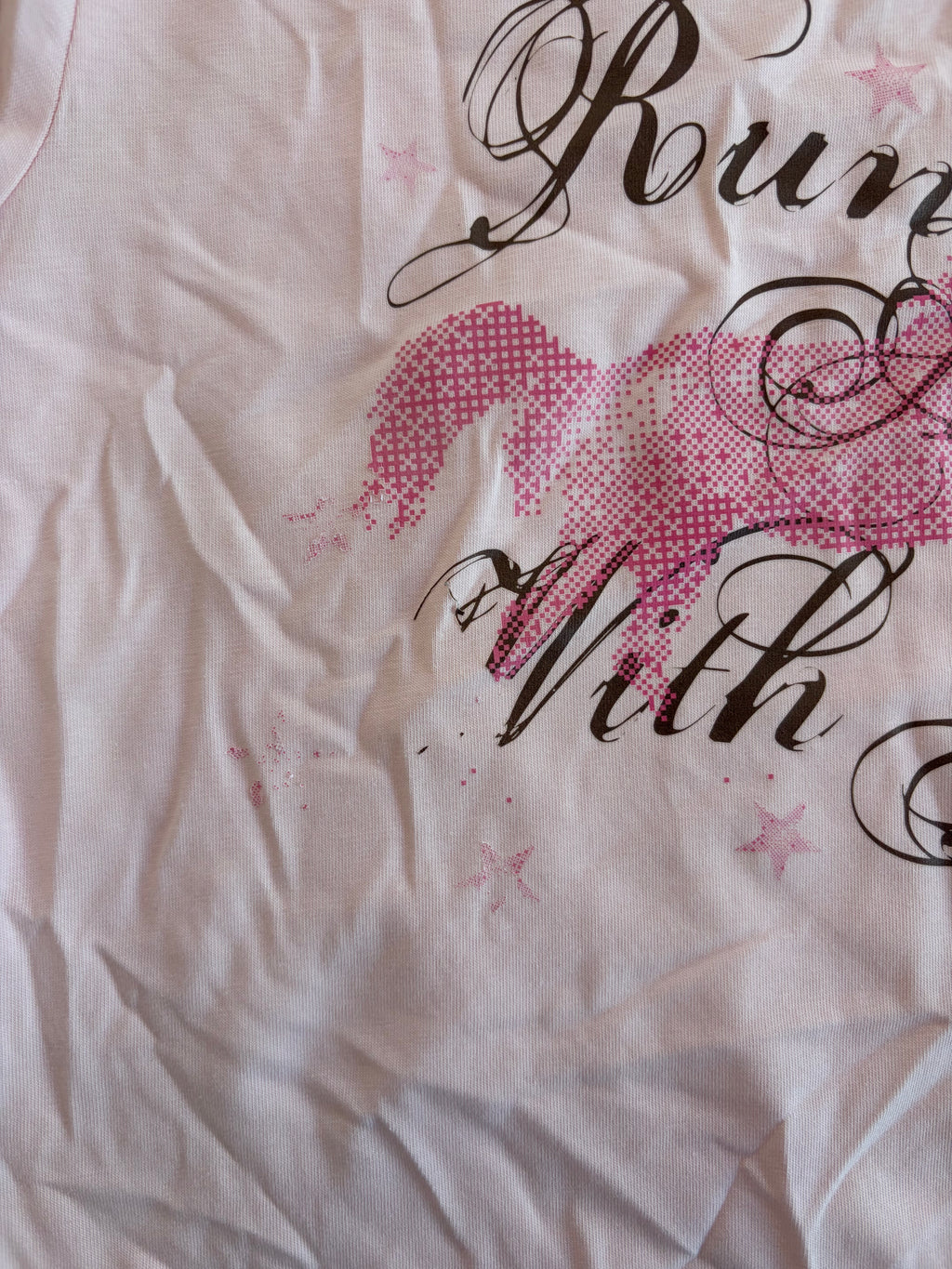 RUN AWAY BABY TEE 005 - PEMBE, MEDIUM