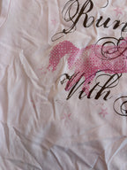 RUN AWAY BABY TEE 005 - PEMBE, MEDIUM