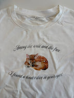 WILD AND FREE BABY TEE 004 - EKRU, MEDIUM