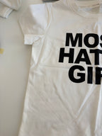 MOST HATED GIRL BABY TEE 024 - EKRU, SMALL