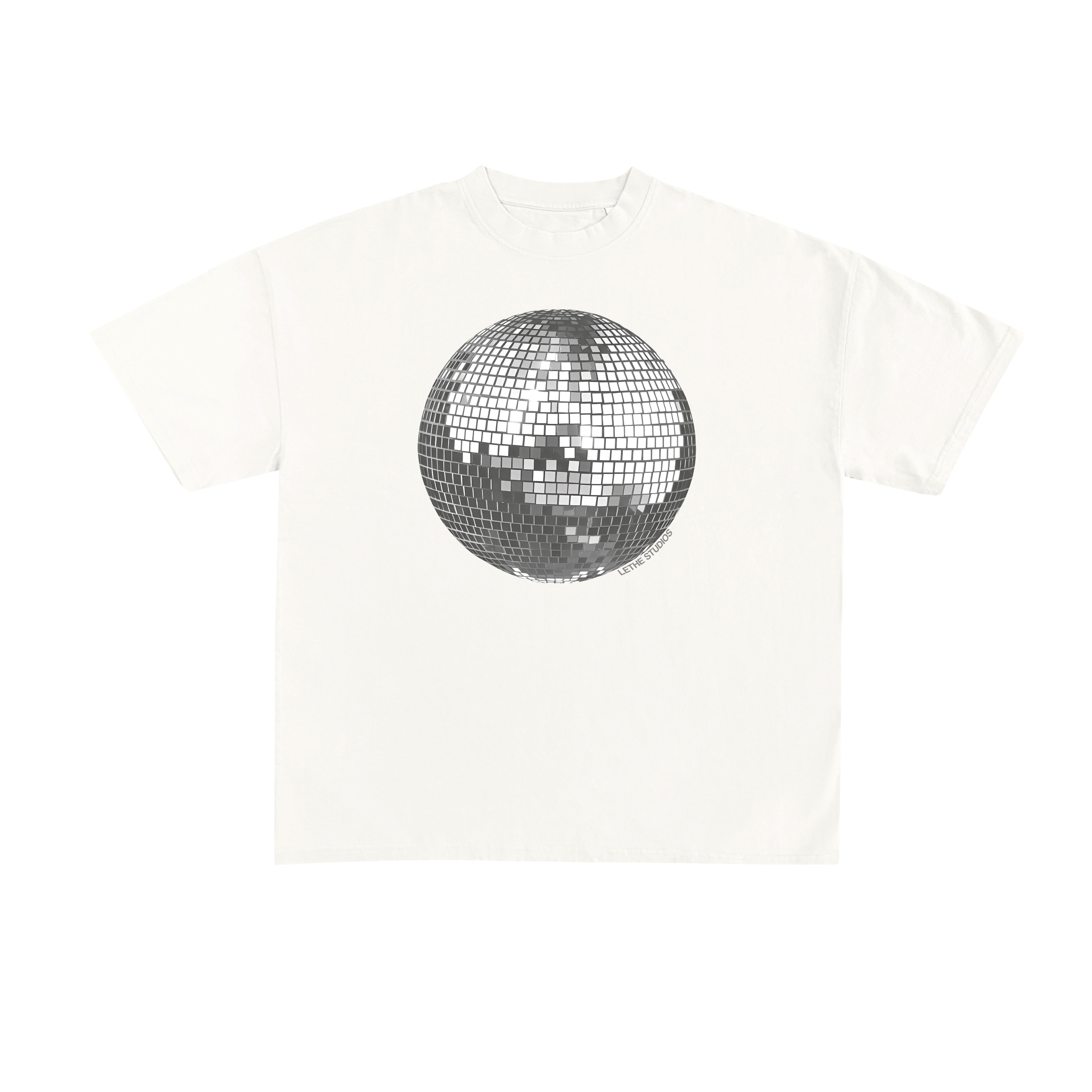 DISCOBALL T-SHIRT - ARŞİV SATIŞI (EKRU - LARGE)