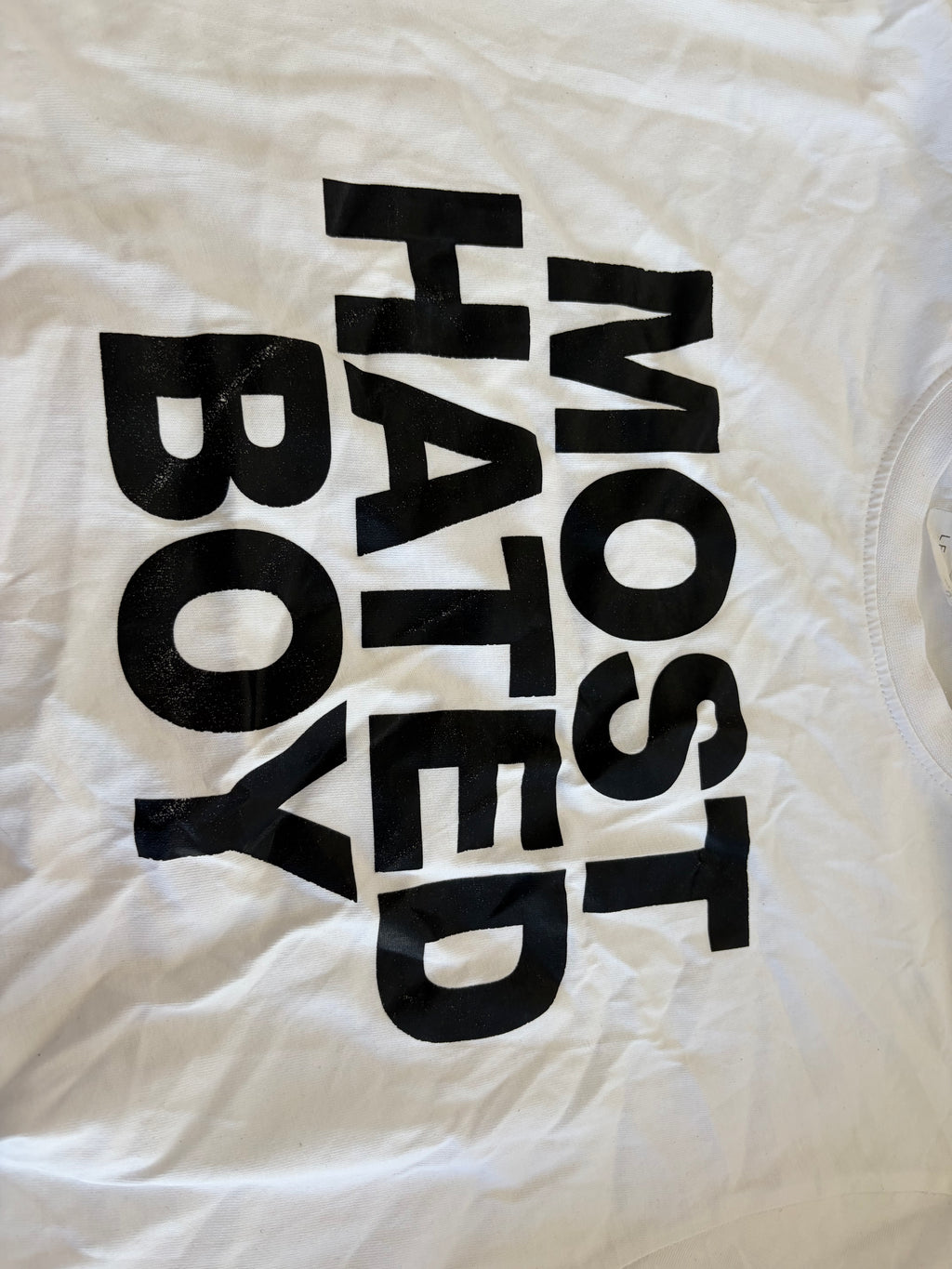 MOST HATED BOY T-SHIRT 018 - EKRU, MEDIUM