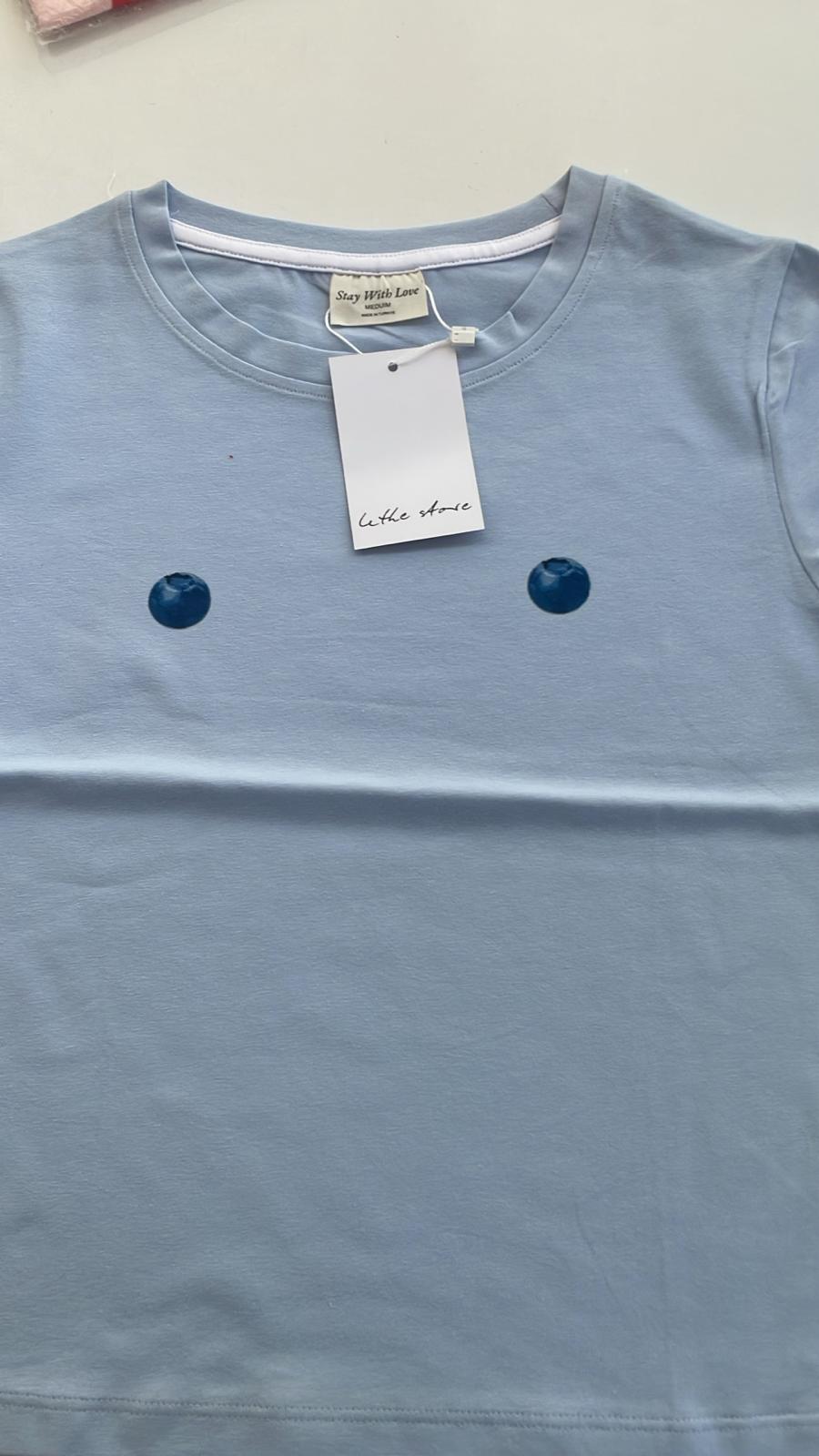 BLUEBERRY BABY TEE - M MAVİ