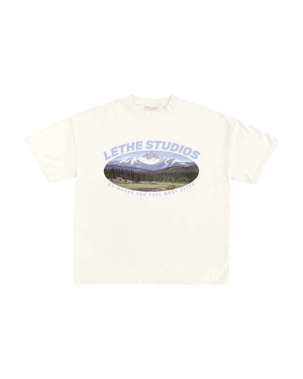 ALIVE T-SHIRT - Ekru - Boxy Fit - Lethe Studios
