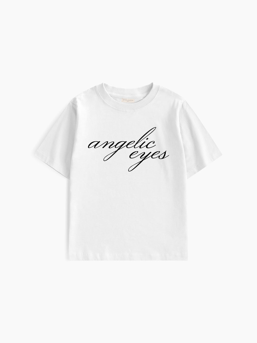 Angelic Eyes Baby Tee - Ekru - Baby Tee - Lethe Studios