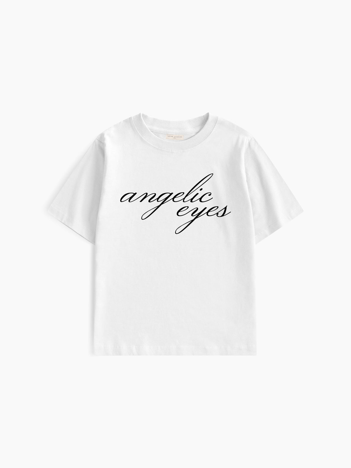 Angelic Eyes Baby Tee - Ekru - Baby Tee - Lethe Studios