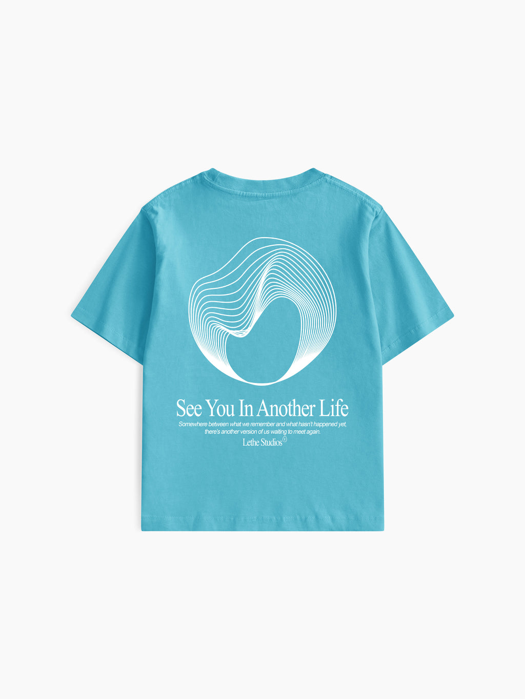 Another Life Baby Tee - Turkuaz - Arka - Baby Tee - Lethe Studios