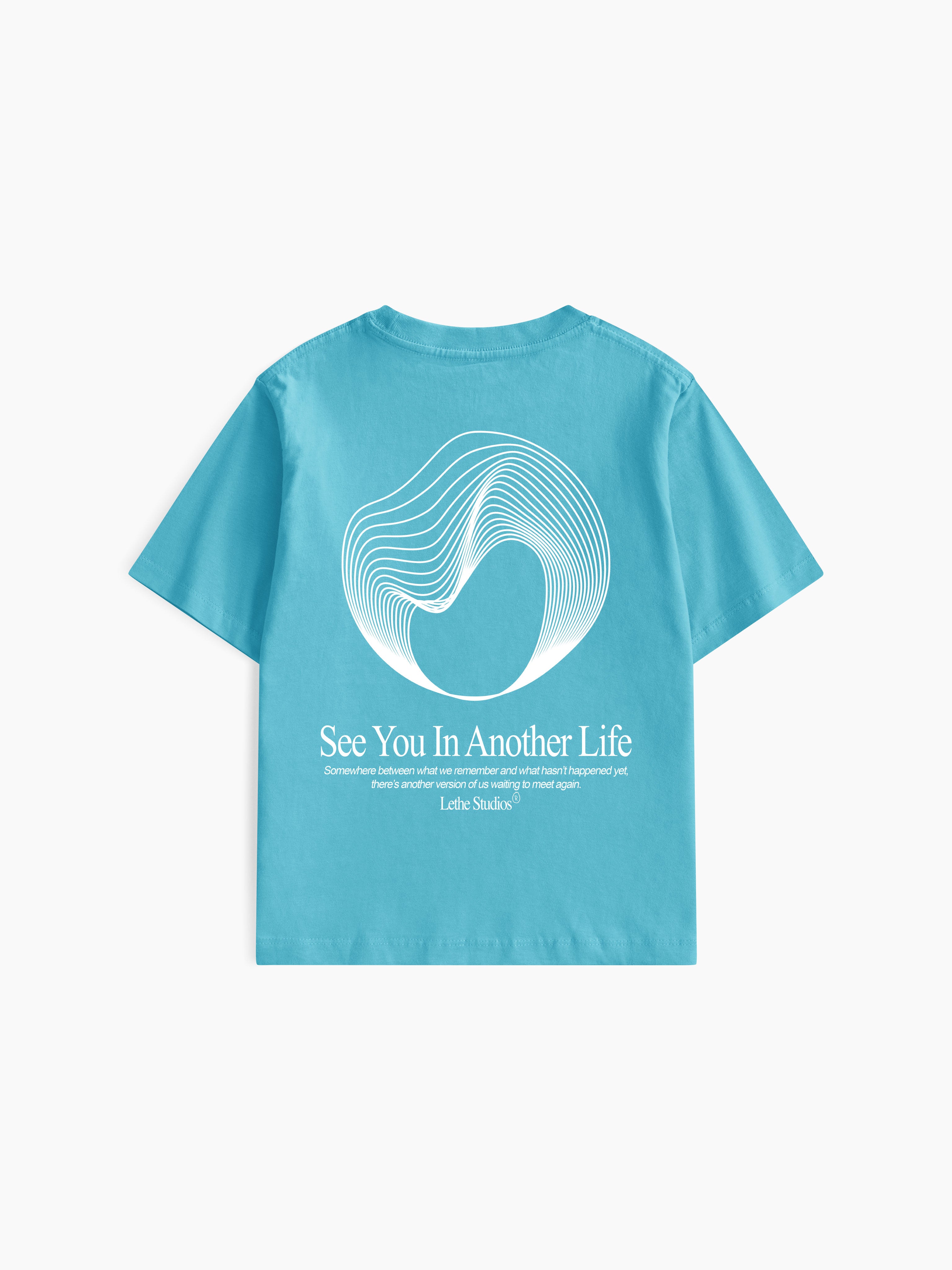 Another Life Baby Tee - Turkuaz - Arka - Baby Tee - Lethe Studios