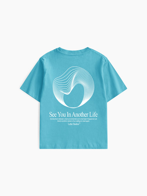 Another Life Baby Tee - Turkuaz - Arka - Baby Tee - Lethe Studios