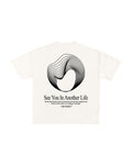 Another Life T-Shirt - Ekru - Arka - Boxy Fit - Lethe Studios