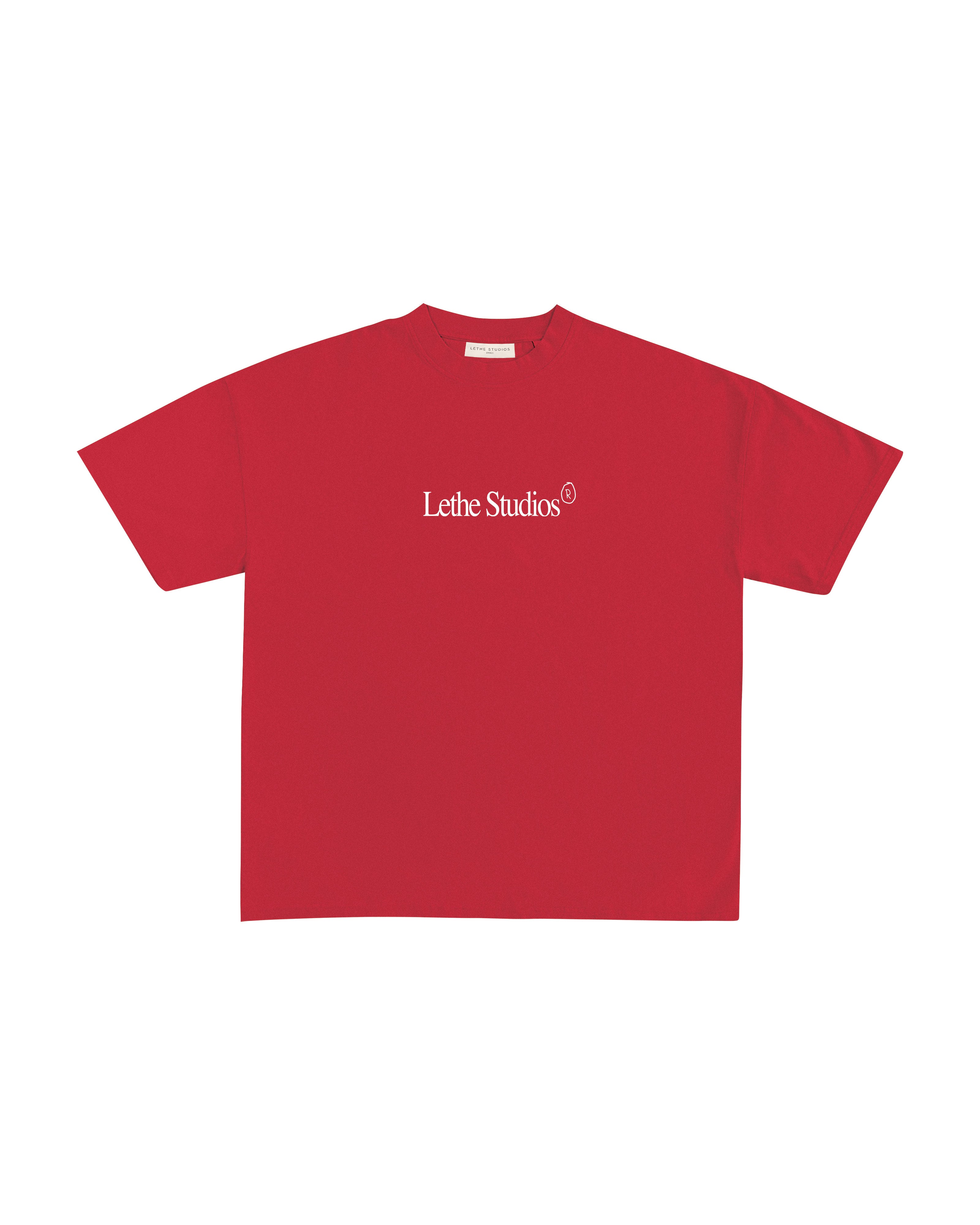 Another Life T-Shirt - Kırmızı - Ön - Boxy Fit - Lethe Studios