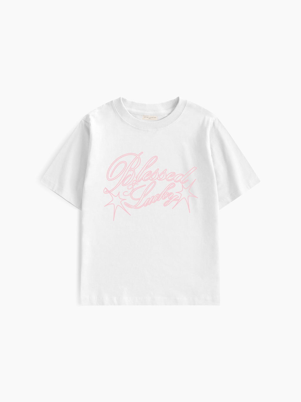 Blessed & Lucky Baby Tee - Ekru - Baby Tee - Lethe Studios