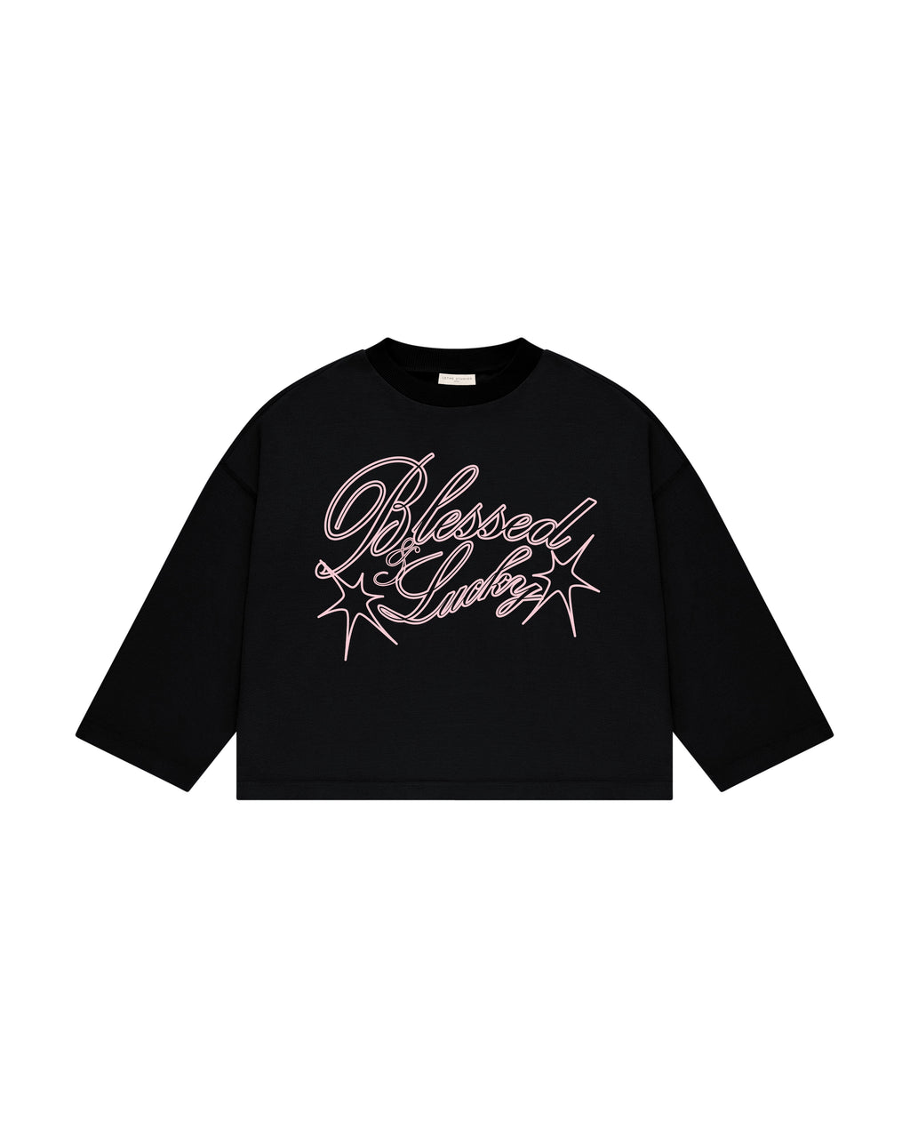 Blessed & Lucky Uzun Kollu T-Shirt - Siyah - Uzun Kollu T-Shirt - Lethe Studios