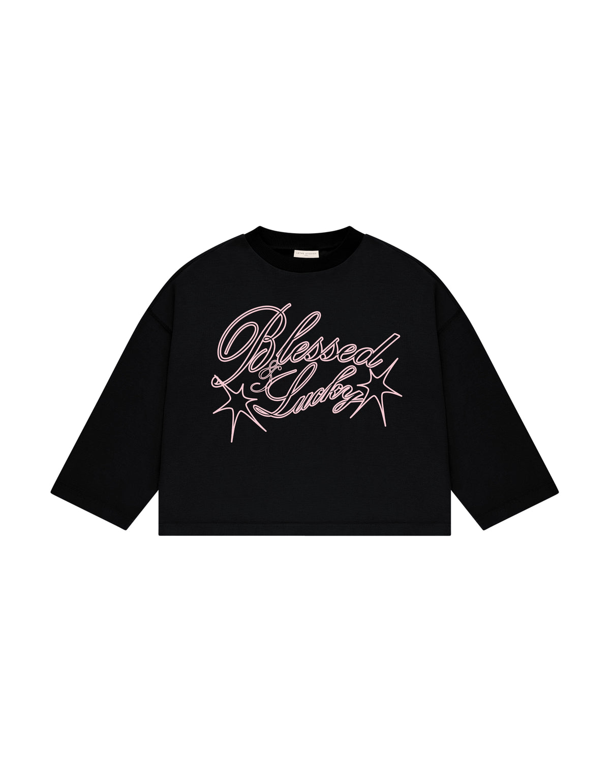 Blessed & Lucky Uzun Kollu T-Shirt - Siyah - Uzun Kollu T-Shirt - Lethe Studios
