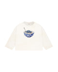Breakfast Bowl Uzun Kollu T-Shirt - Ekru - Uzun Kollu T-Shirt - Lethe Studios