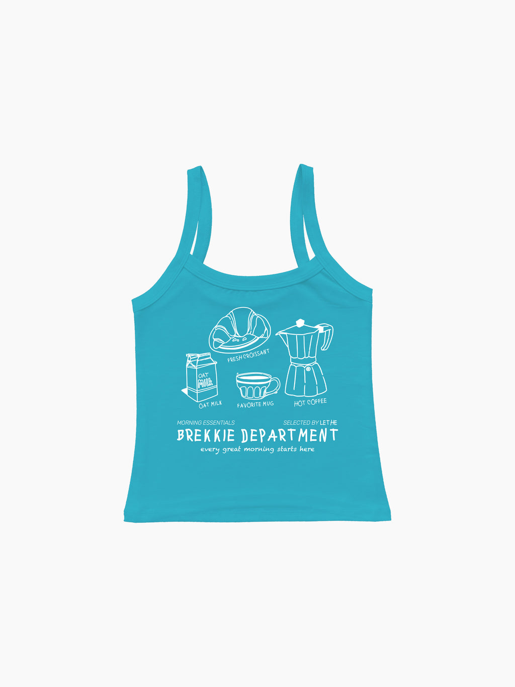 Brekkie Department Askılı Bluz - Turkuaz - Askılı Bluz - Lethe Studios