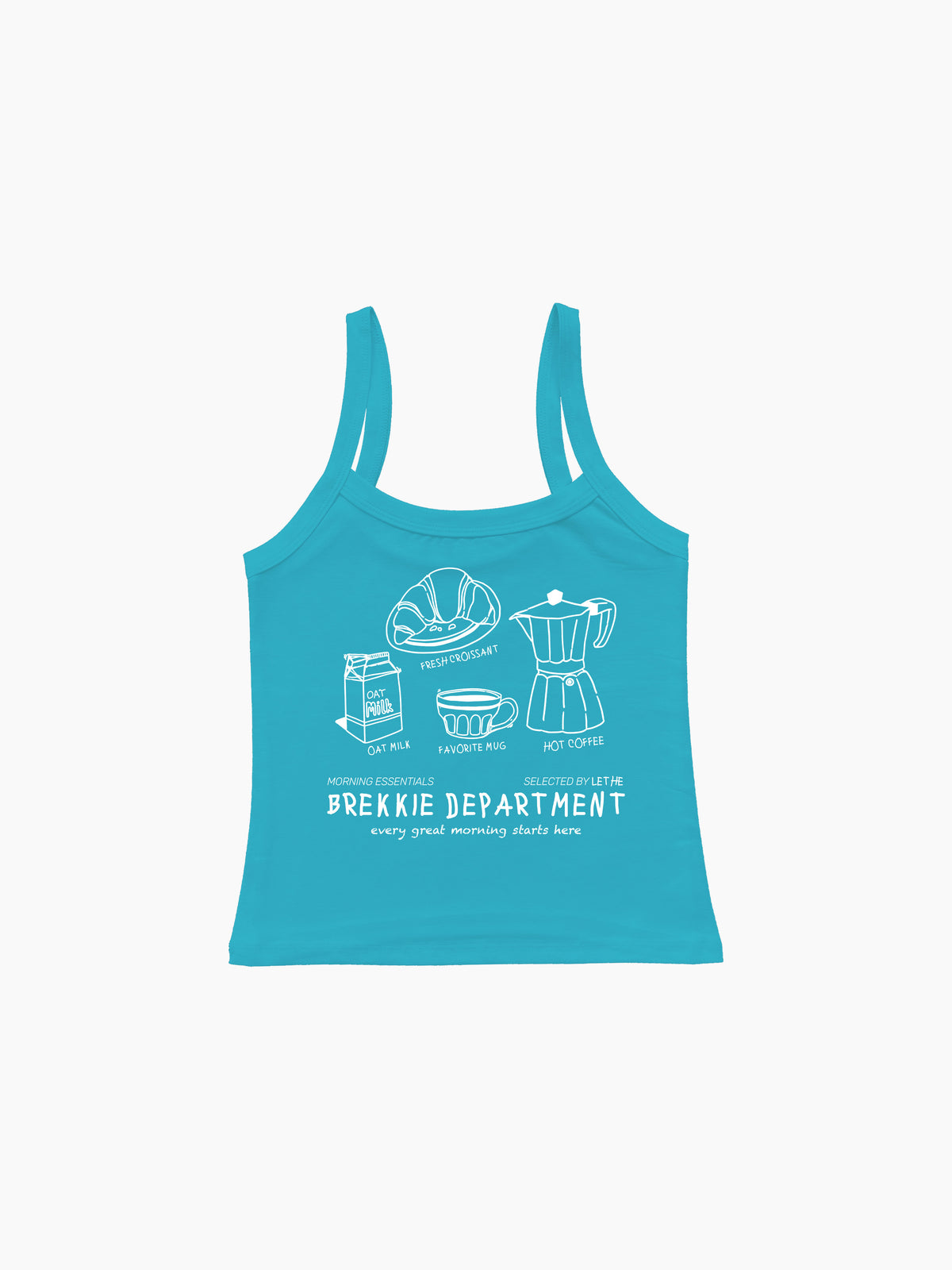 Brekkie Department Askılı Bluz - Turkuaz - Askılı Bluz - Lethe Studios