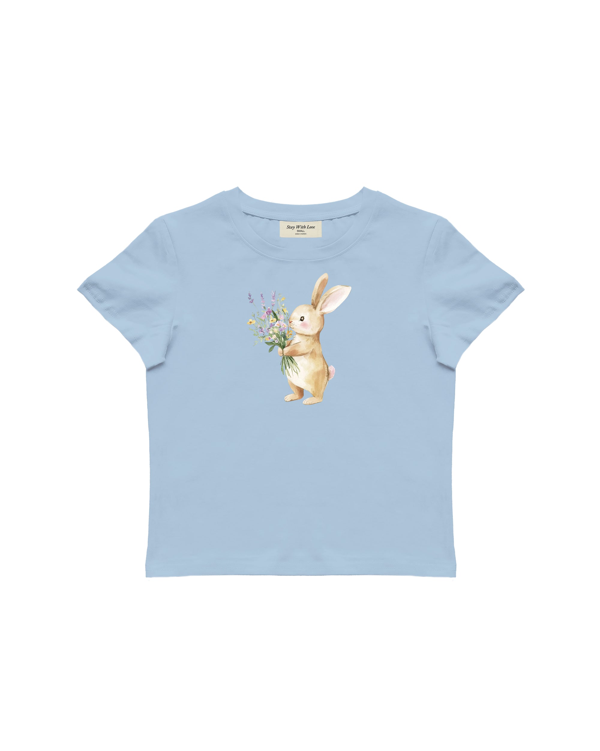 BUNNY BABY TEE - S MAVİ