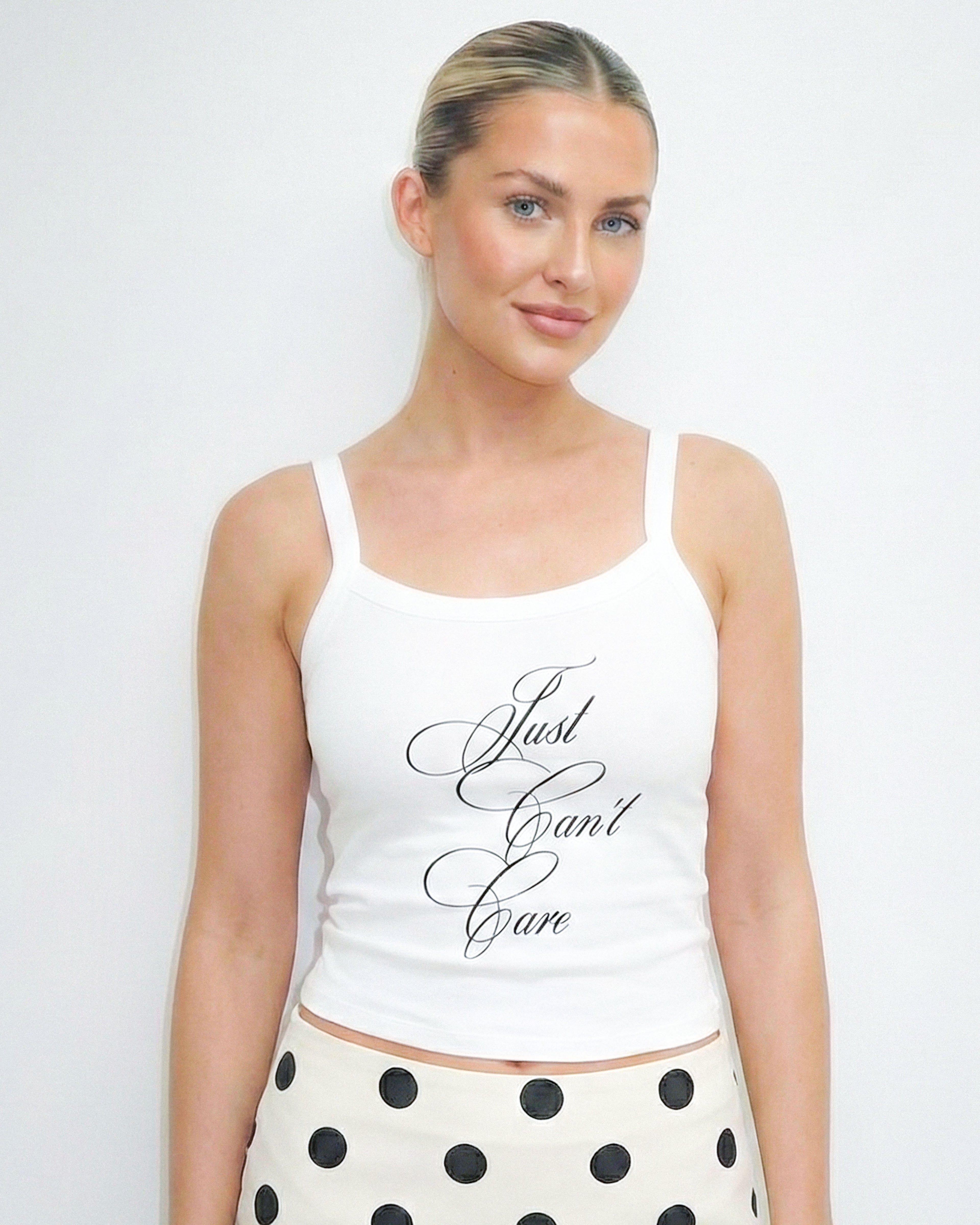 CAN'T CARE TANK TOP ASKILI BLUZ
