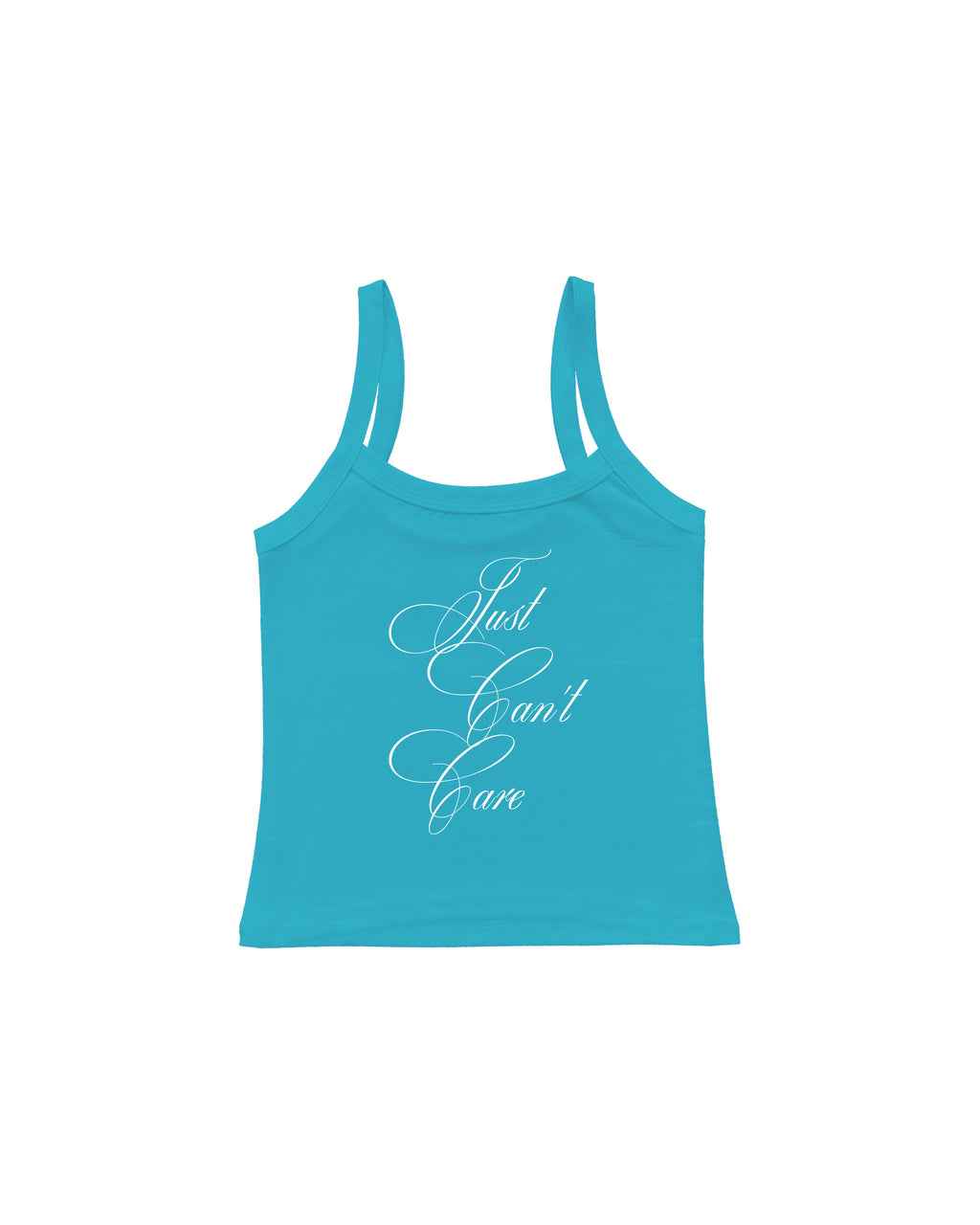 CAN'T CARE TANK TOP ASKILI BLUZ - Turkuaz - Askılı Bluz - Lethe Studios