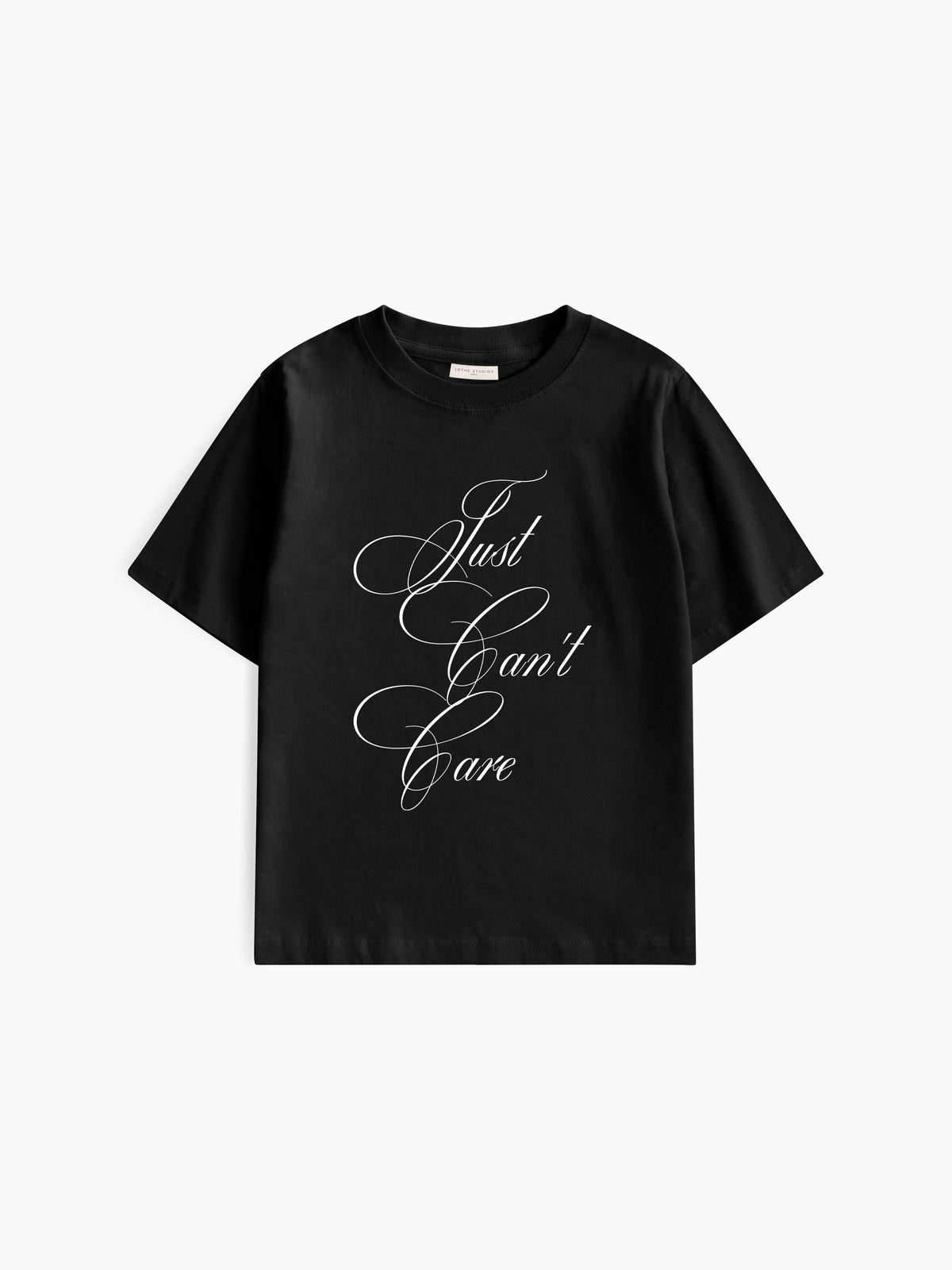 Can't Care Baby Tee - Siyah - Baby Tee - Lethe Studios