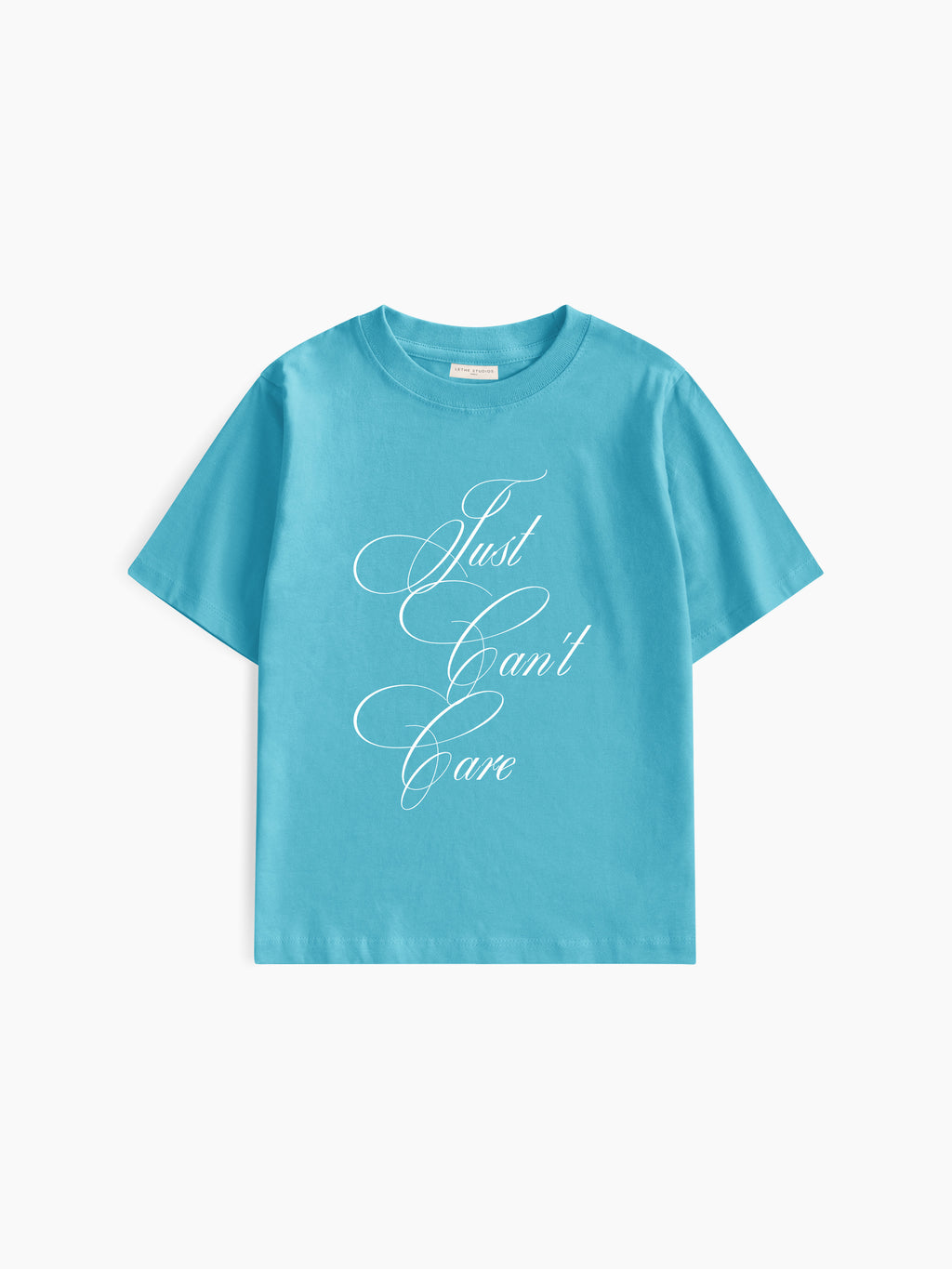 Can't Care Baby Tee - Turkuaz - Baby Tee - Lethe Studios