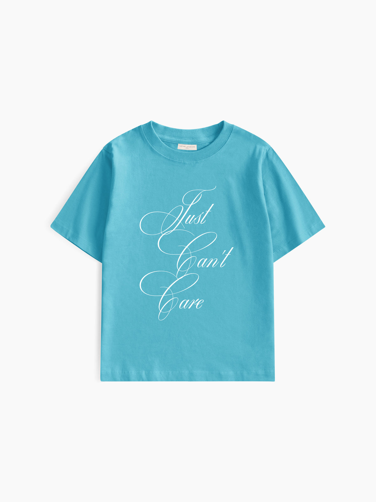 Can't Care Baby Tee - Turkuaz - Baby Tee - Lethe Studios
