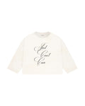 Can't Care Uzun Kollu T-Shirt - Ekru - Uzun Kollu T-Shirt - Lethe Studios
