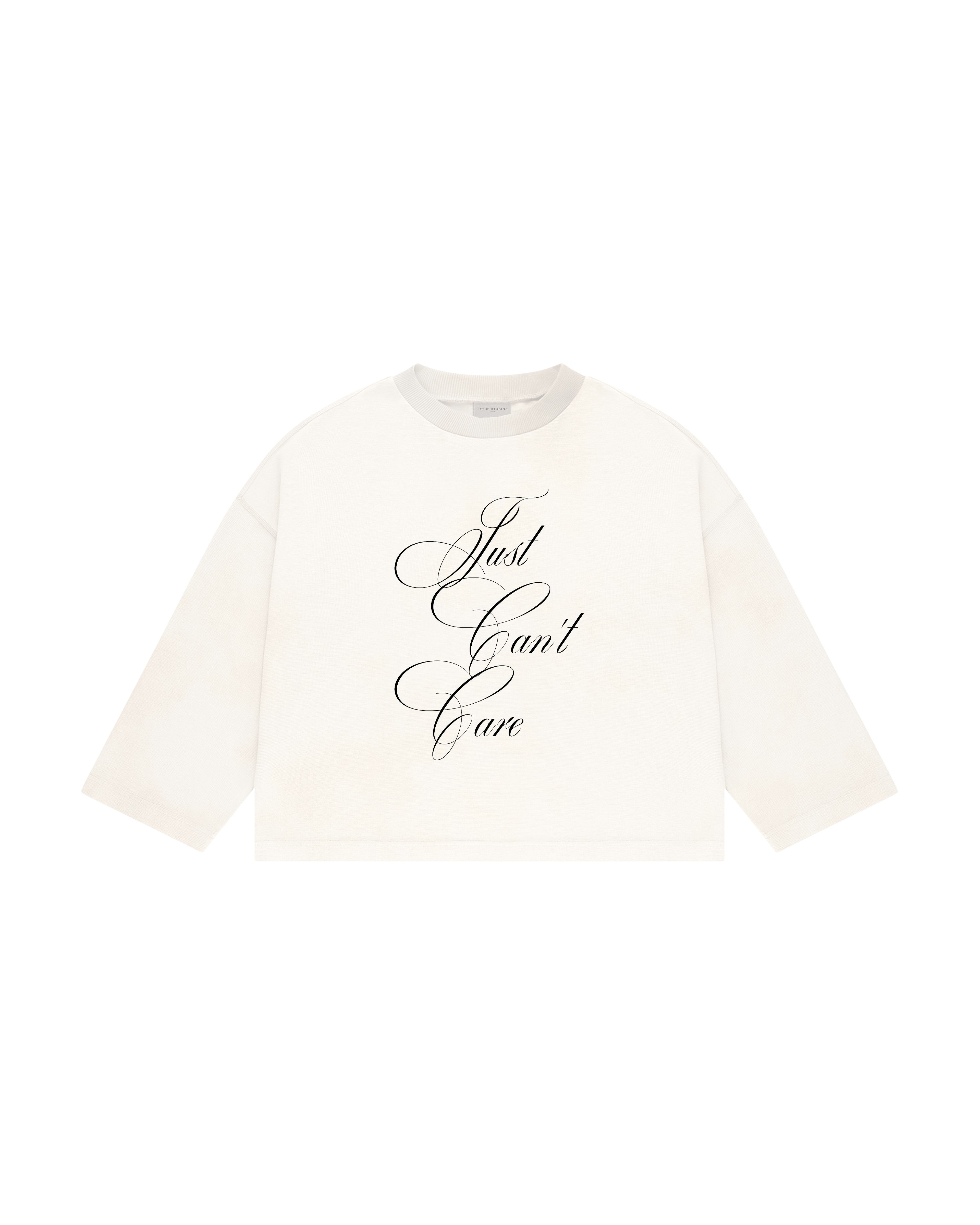 CAN'T CARE UZUN KOLLU T-SHIRT