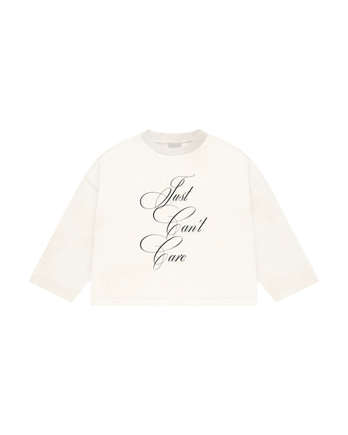 CAN'T CARE UZUN KOLLU T-SHIRT
