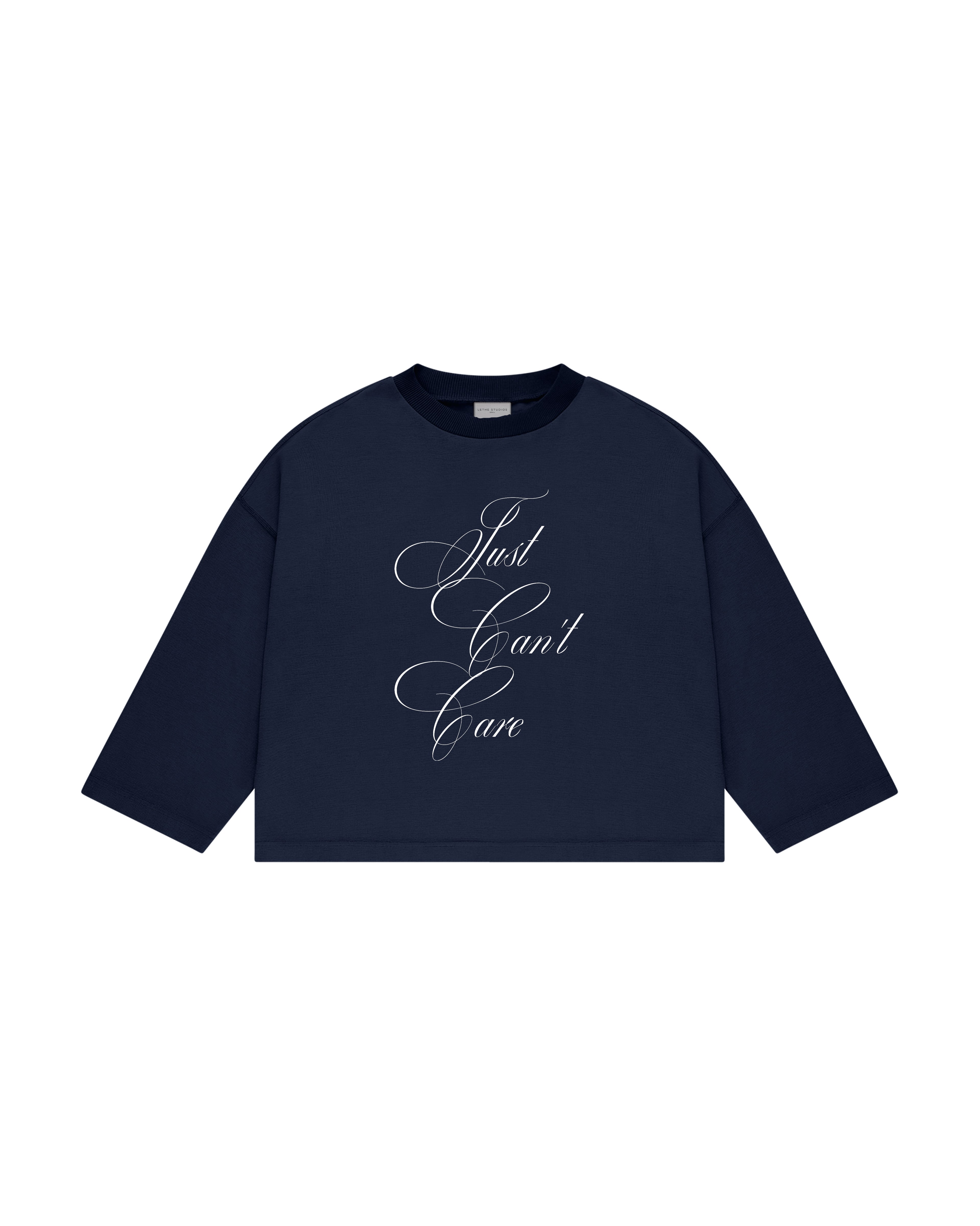 CAN'T CARE UZUN KOLLU T-SHIRT