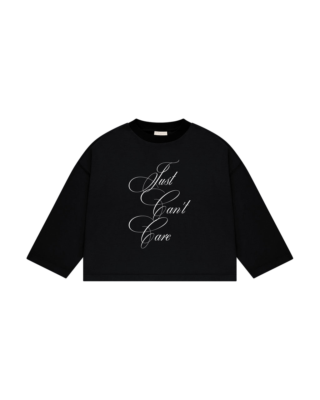 Can't Care Uzun Kollu T-Shirt - Siyah - Uzun Kollu T-Shirt - Lethe Studios