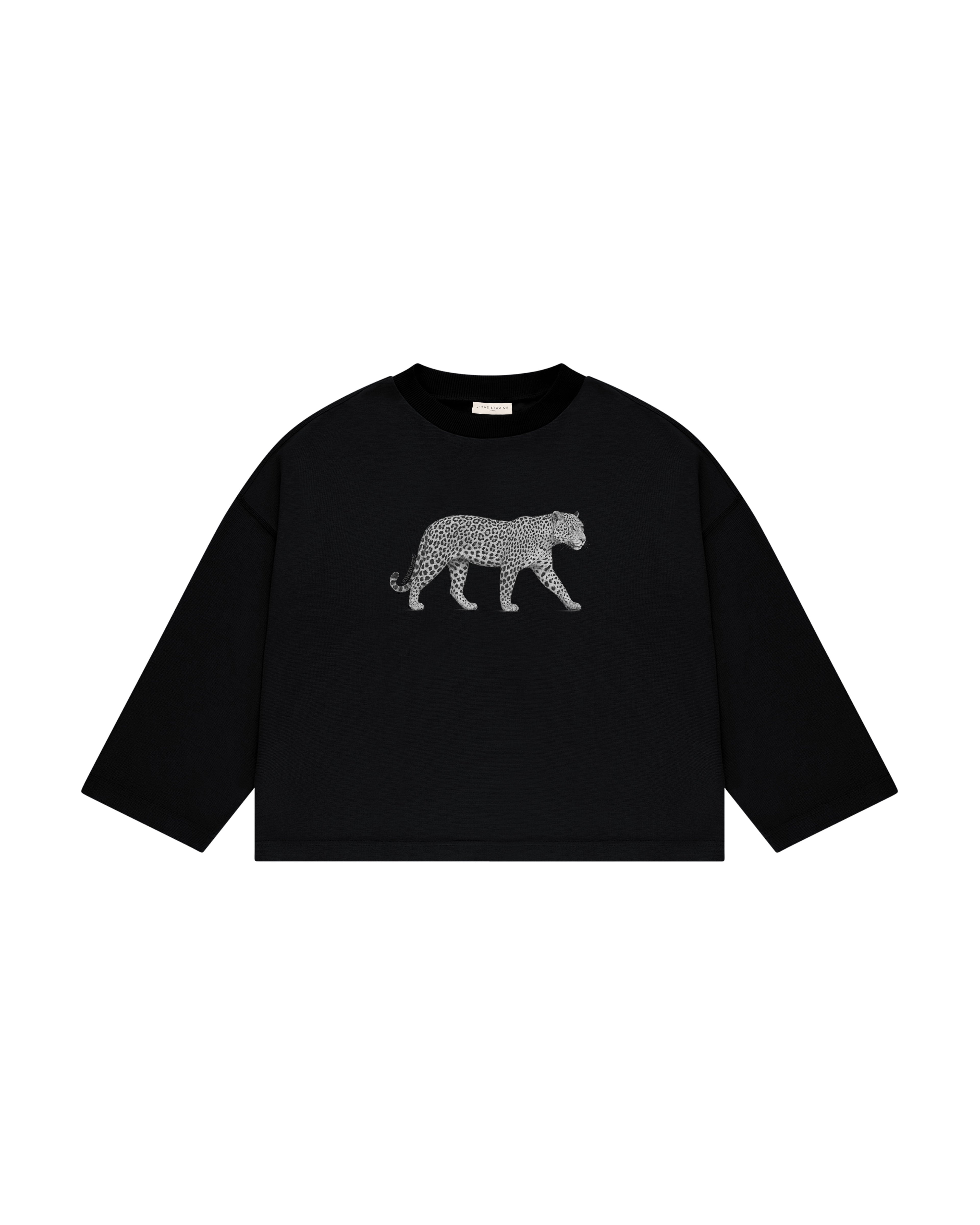 Cheetah Uzun Kollu T-Shirt - Siyah - Uzun Kollu T-Shirt - Lethe Studios