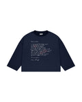 CHER AMOUR UZUN KOLLU T-SHIRT - Lacivert - Uzun Kollu T-Shirt - Lethe Studios