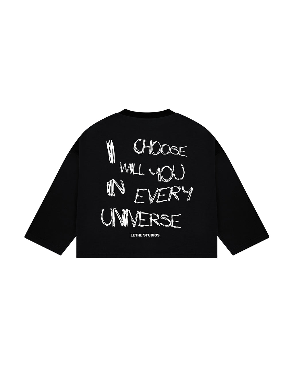 Choose You Uzun Kollu T-Shirt - Siyah - Uzun Kollu T-Shirt - Lethe Studios