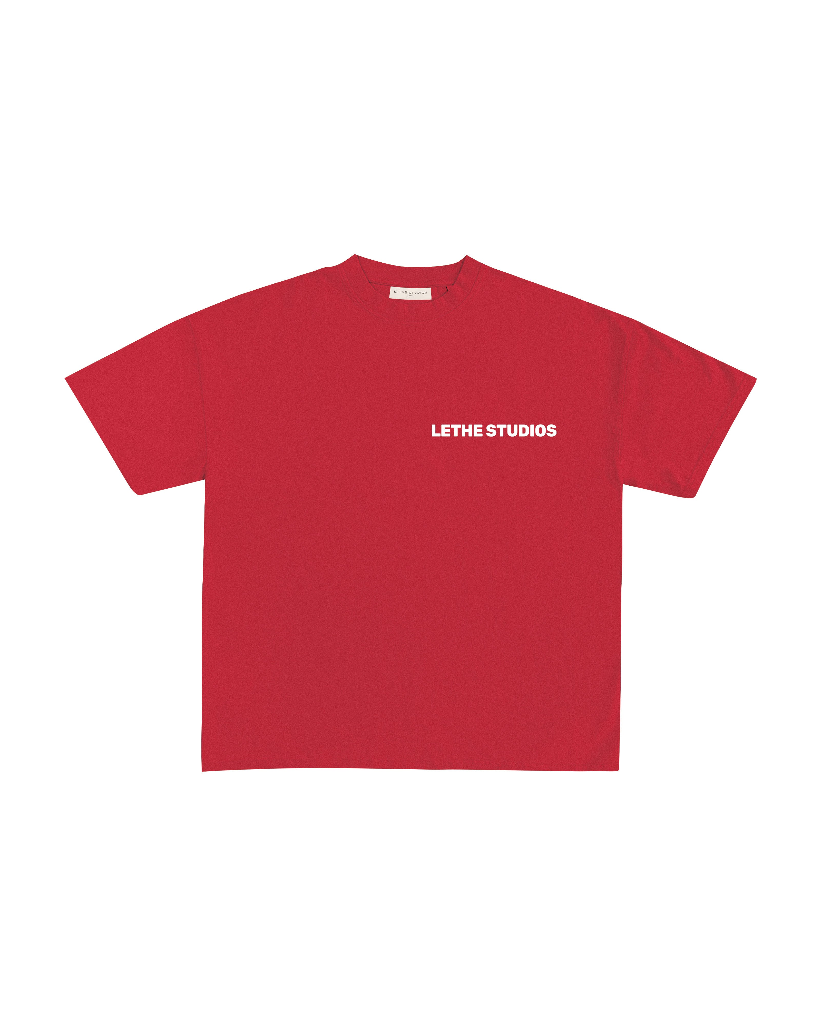 Choose You T-Shirt - Kırmızı - Boxy Fit - Lethe Studios