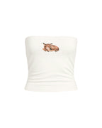 DEER STRAPLESS TOP