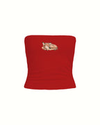 DEER STRAPLESS TOP
