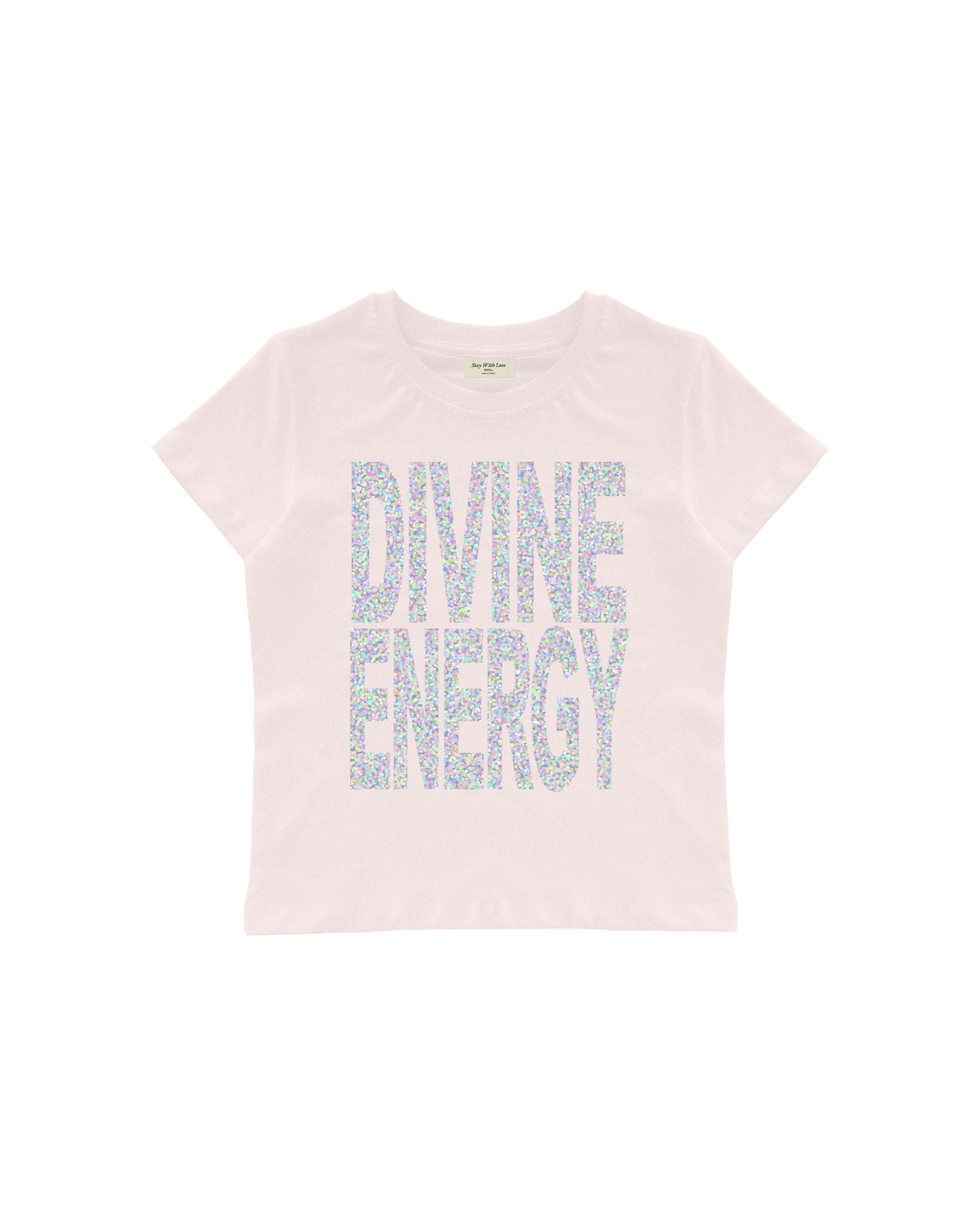 DIVINE ENERGY BABY TEE - ARŞİV SATIŞI (PEMBE - LARGE)
