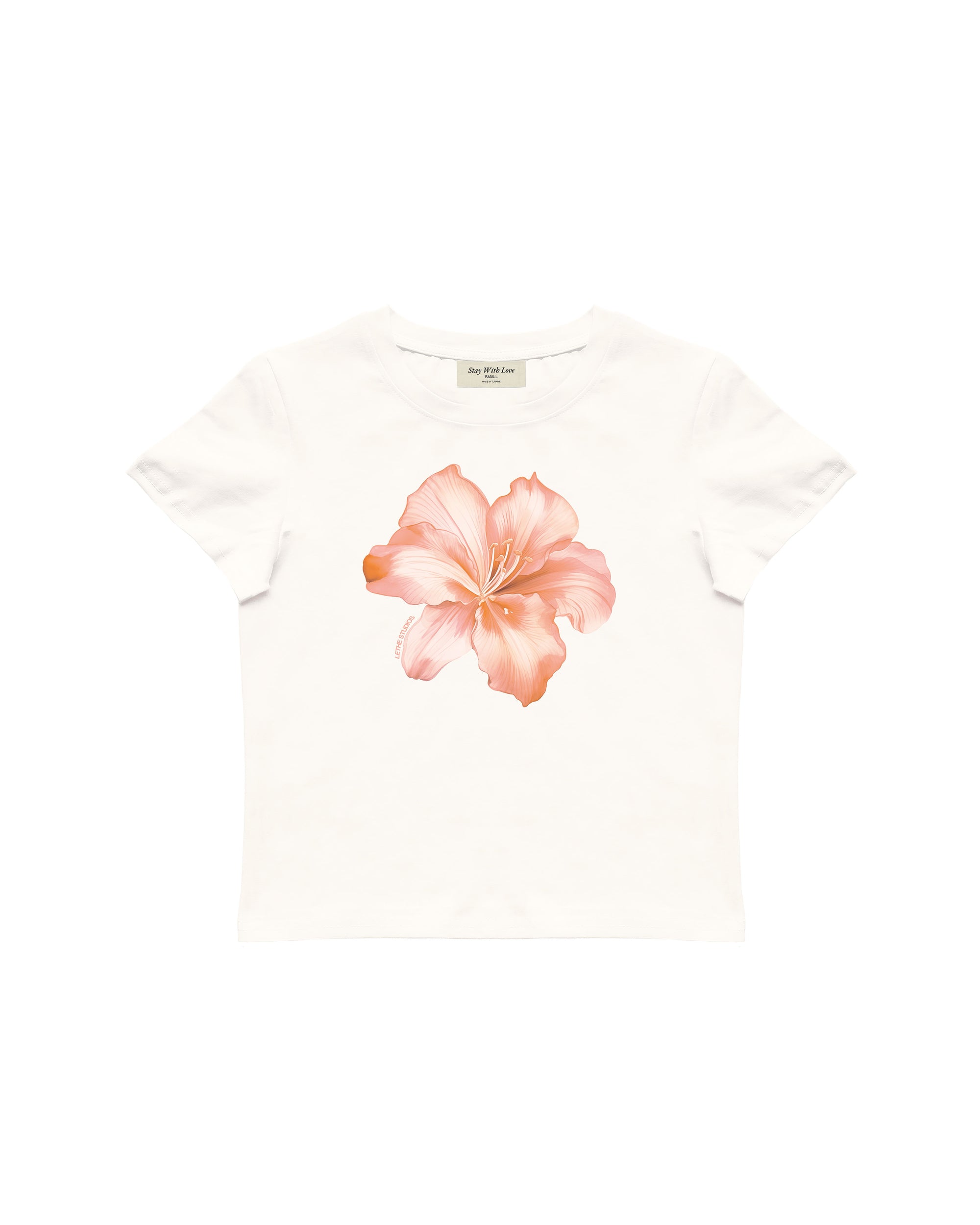 FLEUR D'HIBISCUS BABY TEE - S EKRU