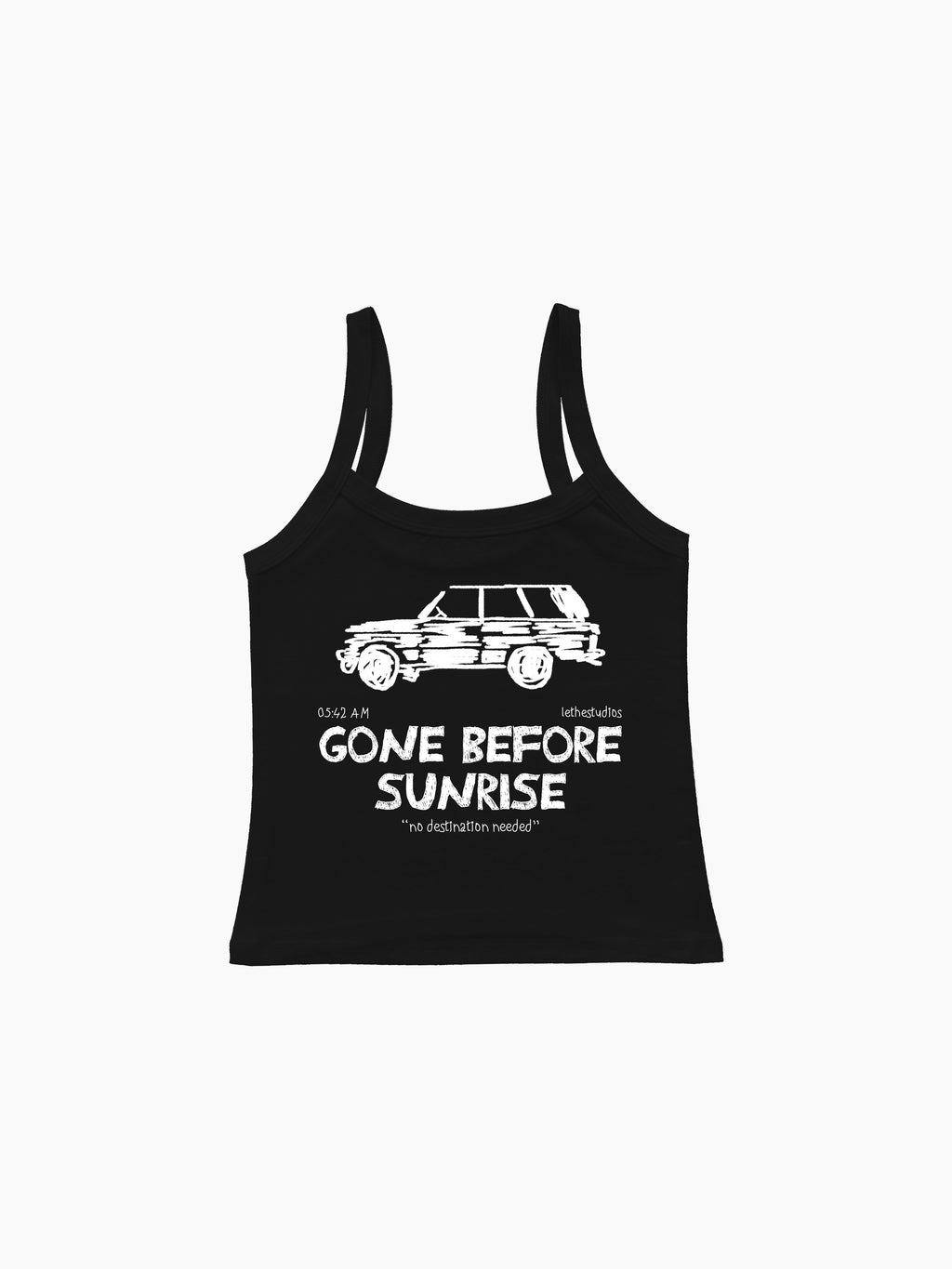 Gone Before Sunrise Askılı Bluz - Siyah - Askılı Bluz - Lethe Studios