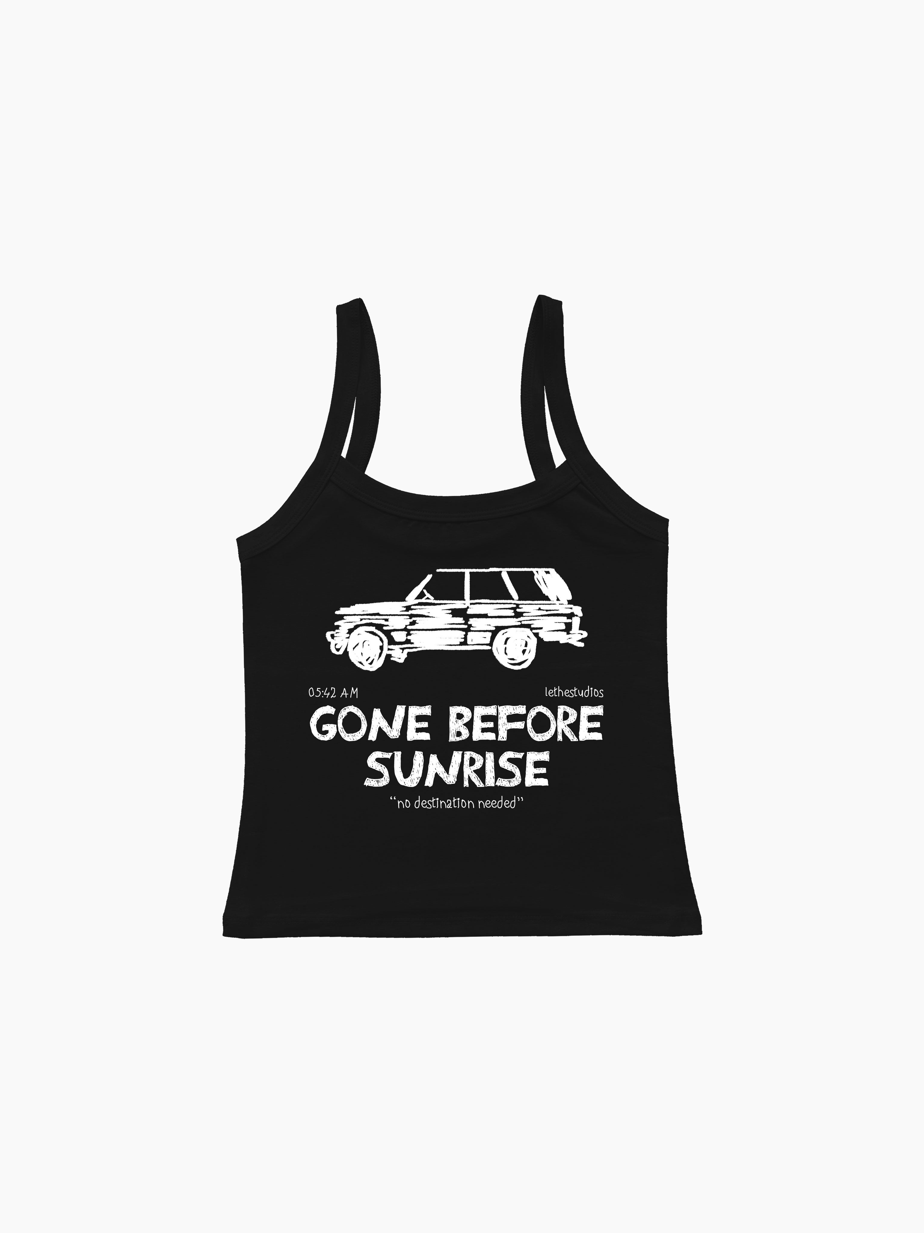 Gone Before Sunrise Askılı Bluz - Siyah - Askılı Bluz - Lethe Studios