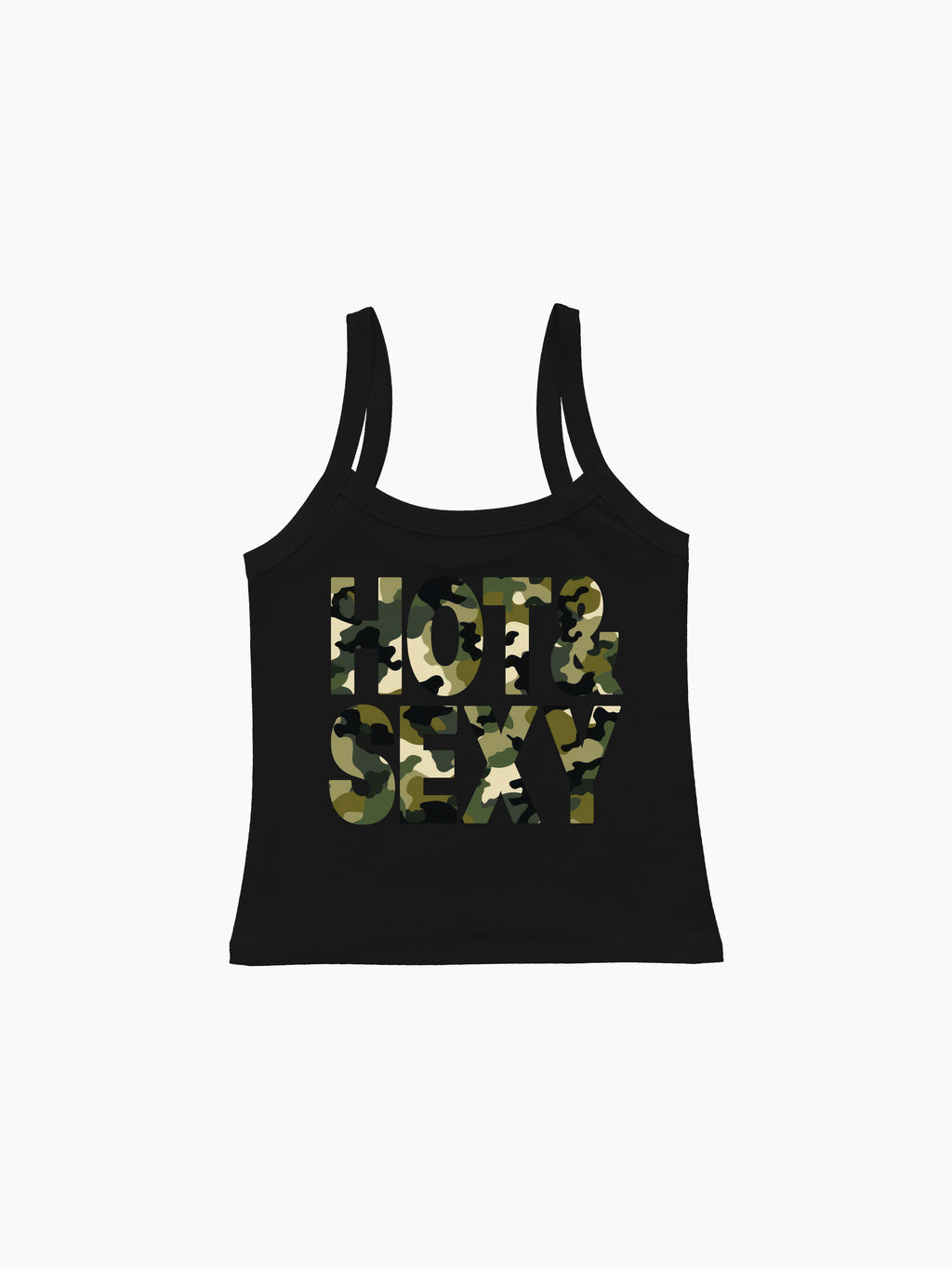 Hot & Sexy Camo Askılı Bluz - Siyah - Askılı Bluz - Lethe Studios