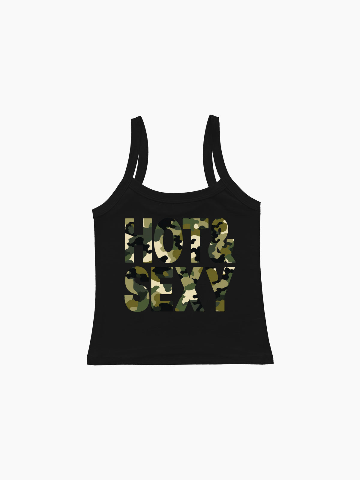 Hot & Sexy Camo Askılı Bluz - Siyah - Askılı Bluz - Lethe Studios